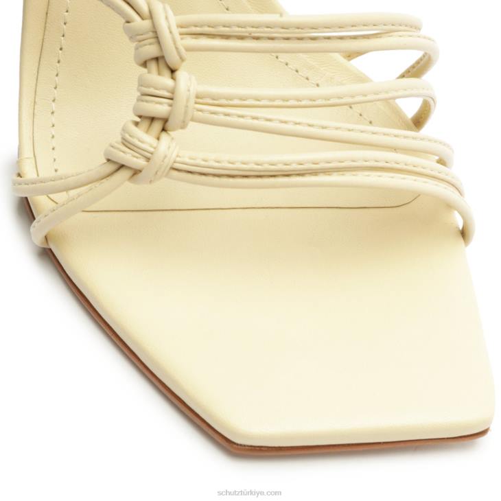 Schutz N42F418sirena nappa deri sandalet yumurta kabuğu