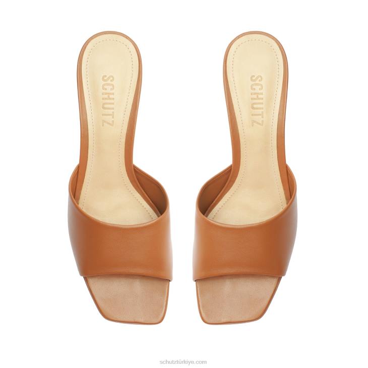 Schutz N42F419dethalia nappa deri sandalet yeni ahşap