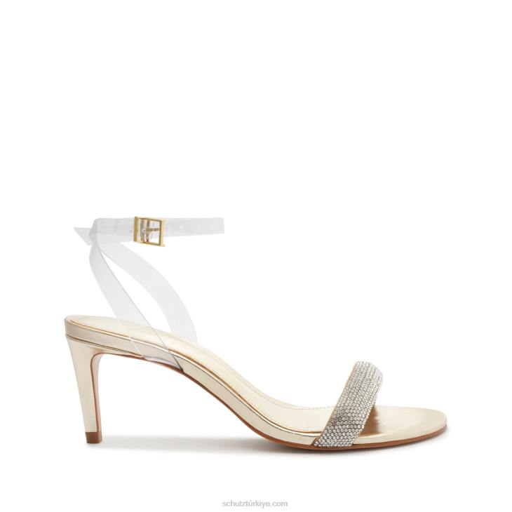 Schutz N42F449irina orta vinil sandalet platin