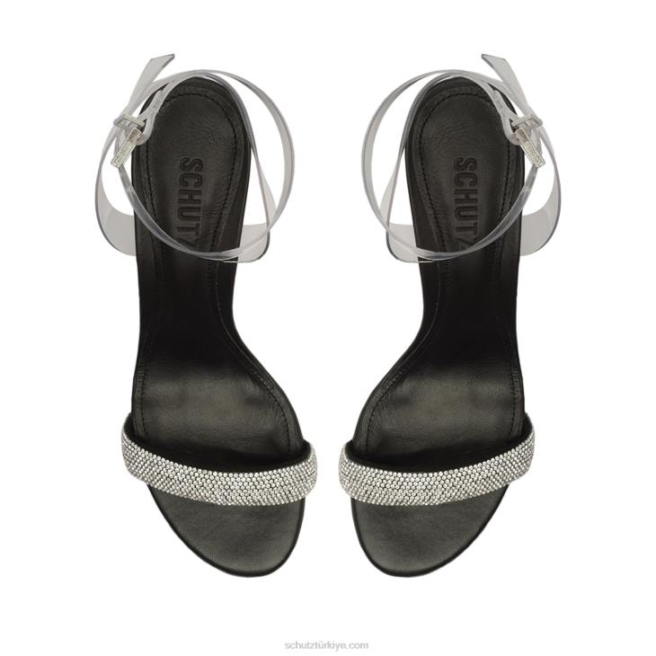Schutz N42F450irina orta vinil sandalet kristal balck