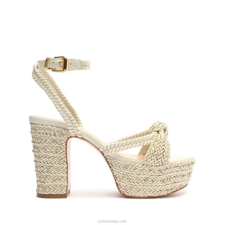 Schutz N42F4kareena platform napa deri sandalet inci