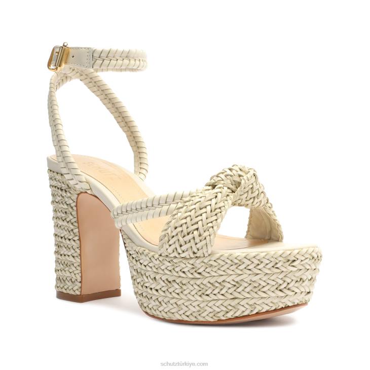 Schutz N42F4kareena platform napa deri sandalet inci