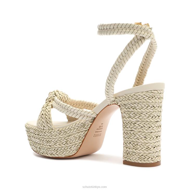 Schutz N42F4kareena platform napa deri sandalet inci