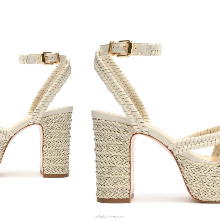 Schutz N42F4kareena platform napa deri sandalet inci