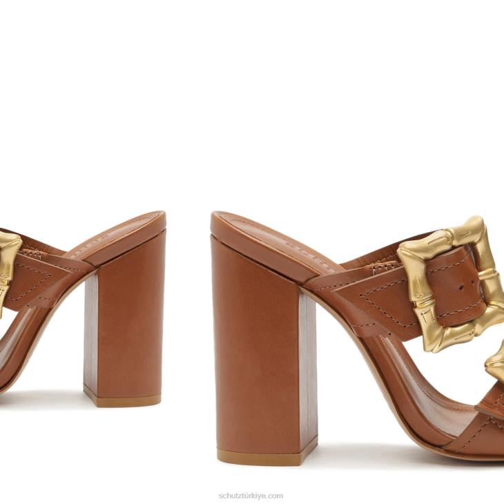 Schutz N42F51enola deri sandalet yeni ahşap