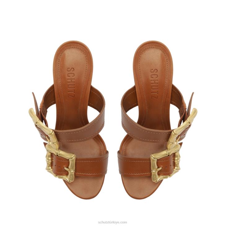 Schutz N42F51enola deri sandalet yeni ahşap