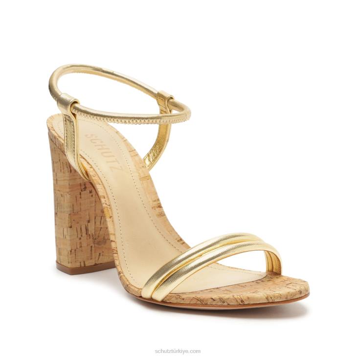 Schutz N42F53gimenez streç ot sandalet altın