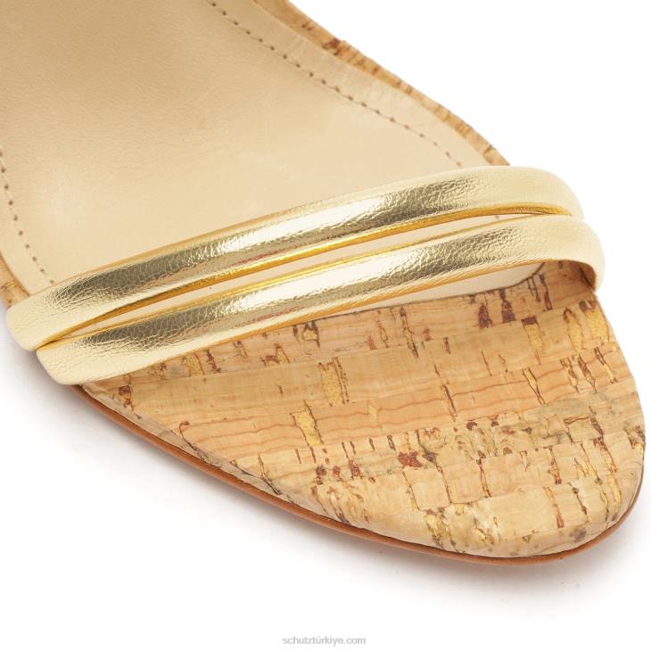 Schutz N42F53gimenez streç ot sandalet altın