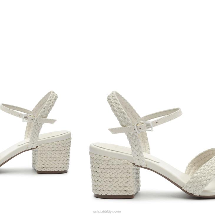 Schutz N42F54karima blok atanado deri sandalet inci