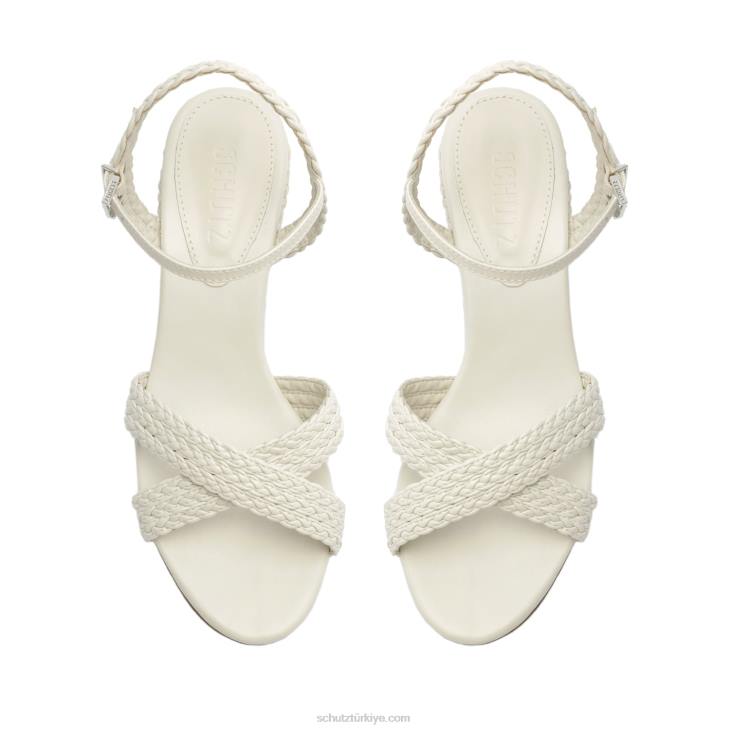 Schutz N42F54karima blok atanado deri sandalet inci