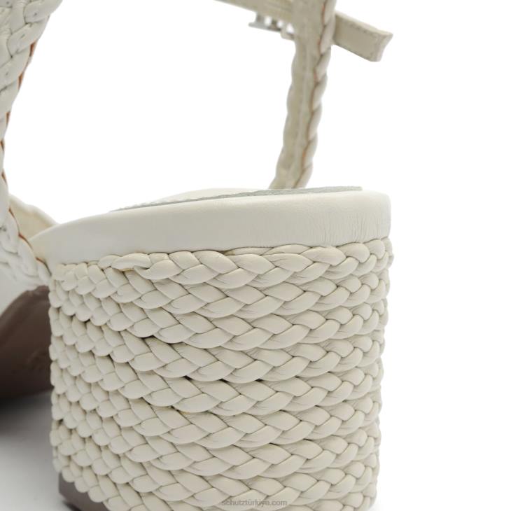 Schutz N42F54karima blok atanado deri sandalet inci