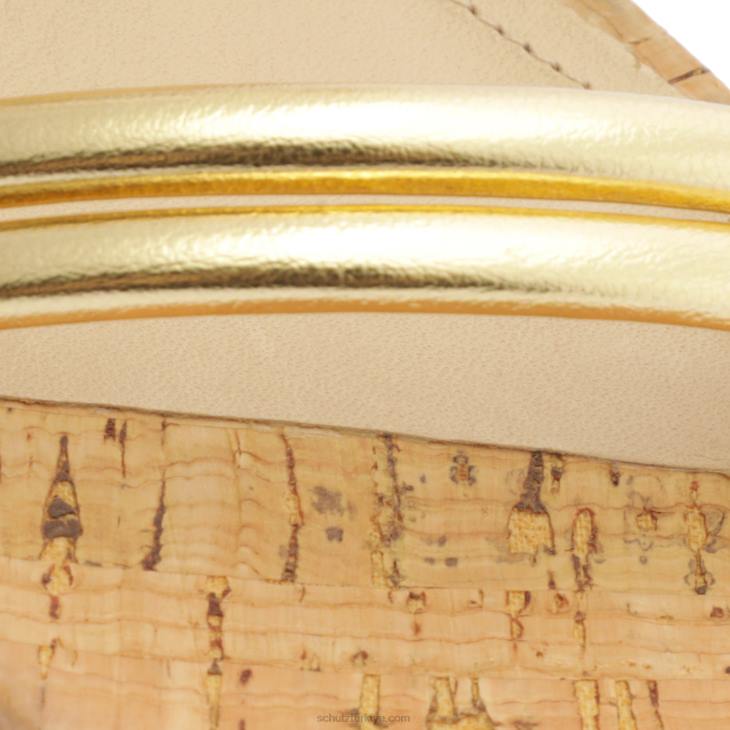 Schutz N42F55gimenez orta streç ot sandalet altın