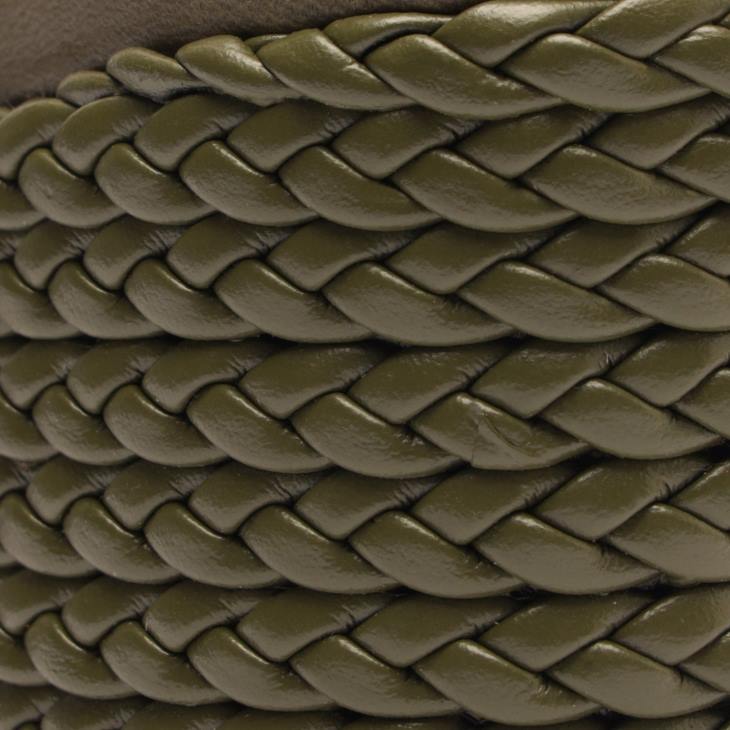 Schutz N42F56karima blok atanado deri sandalet askeri yeşil