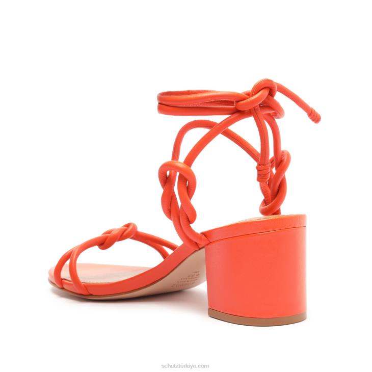 Schutz N42F63nicky mid napa sandalet alev turuncu
