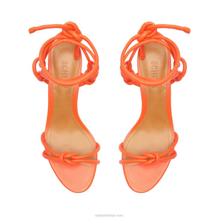 Schutz N42F63nicky mid napa sandalet alev turuncu