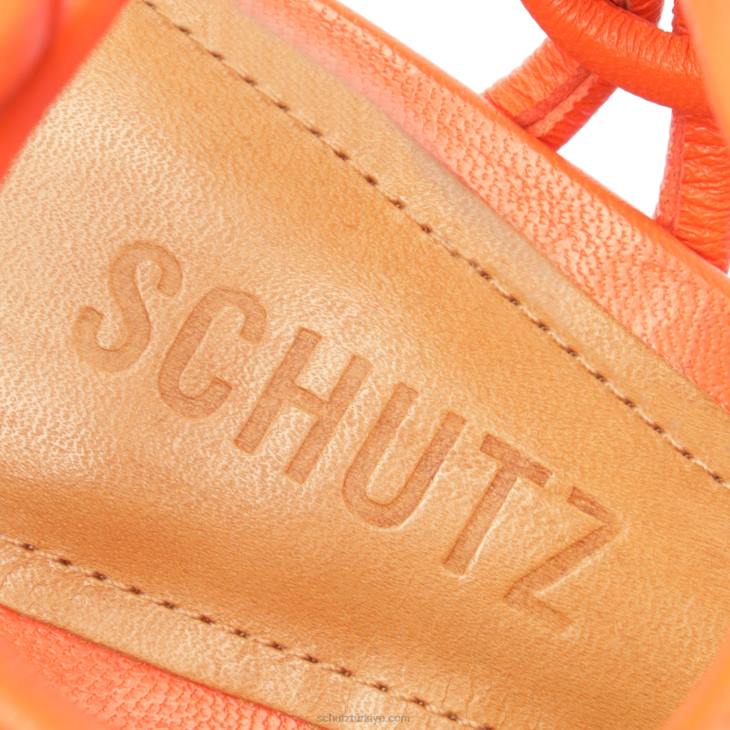 Schutz N42F63nicky mid napa sandalet alev turuncu