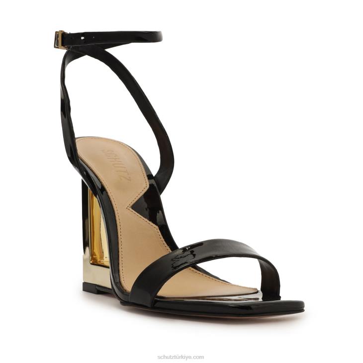 Schutz N42F65filipa rugan sandalet siyah