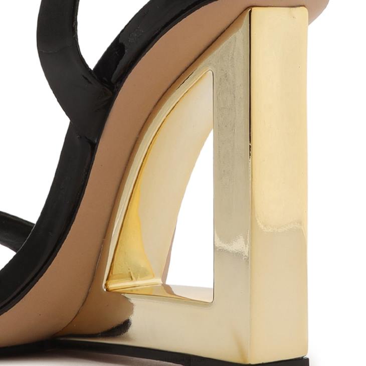 Schutz N42F65filipa rugan sandalet siyah