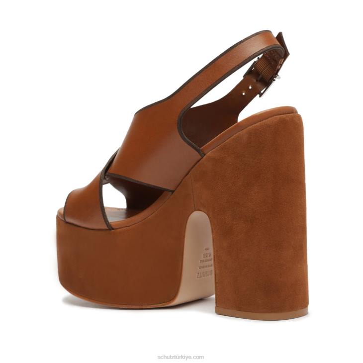 Schutz N42F70callie kesme deri sandalet yeni ahşap