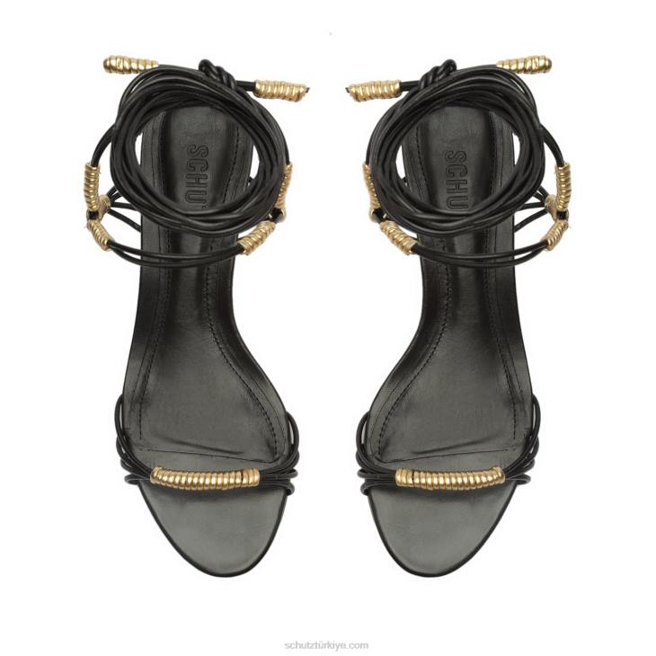Schutz N42F71amunet orta blok rugan sandalet siyah