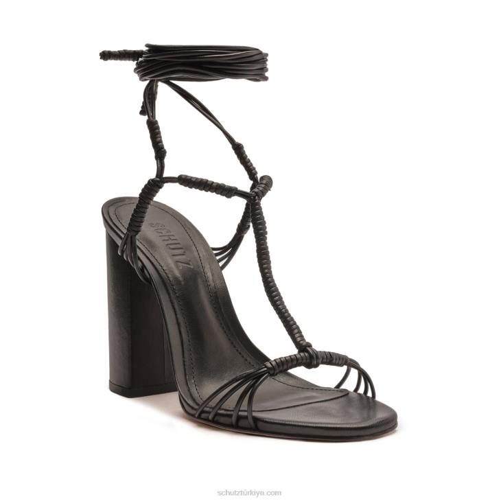 Schutz N42F73amunet blok deri sandalet siyah