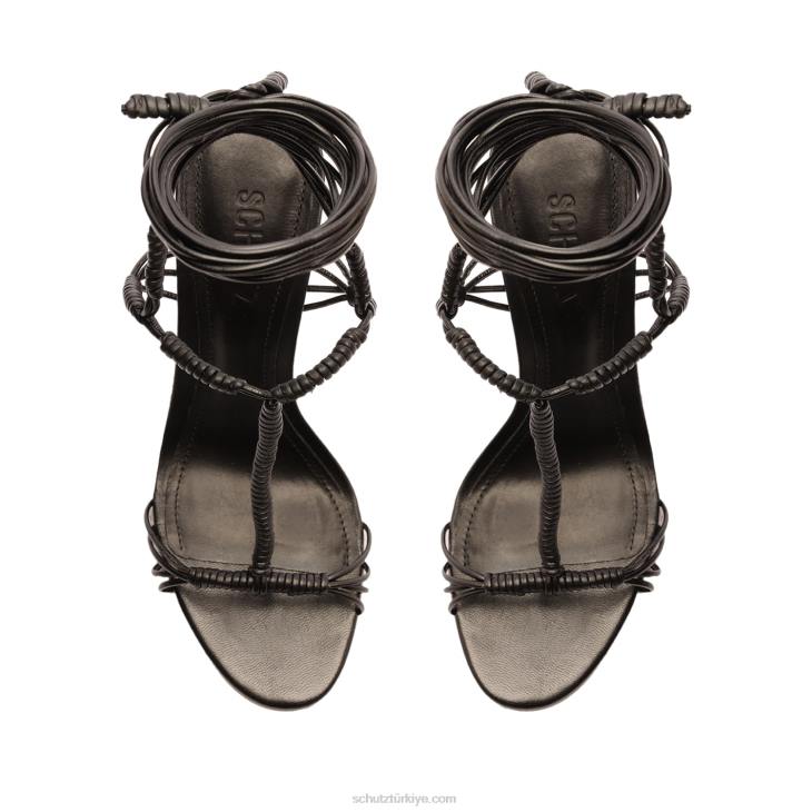 Schutz N42F73amunet blok deri sandalet siyah