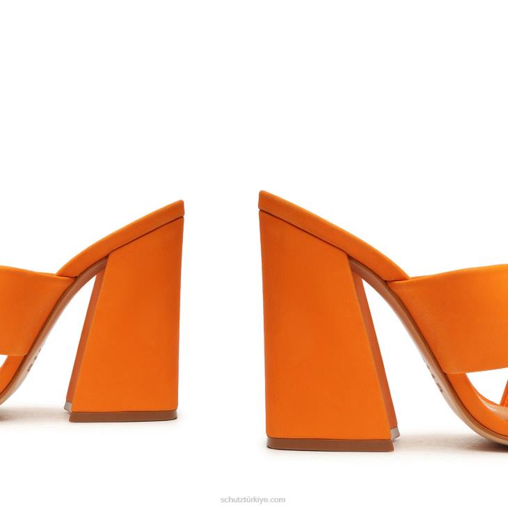 Schutz N42F78callie nubuk sandalet parlak mandalina