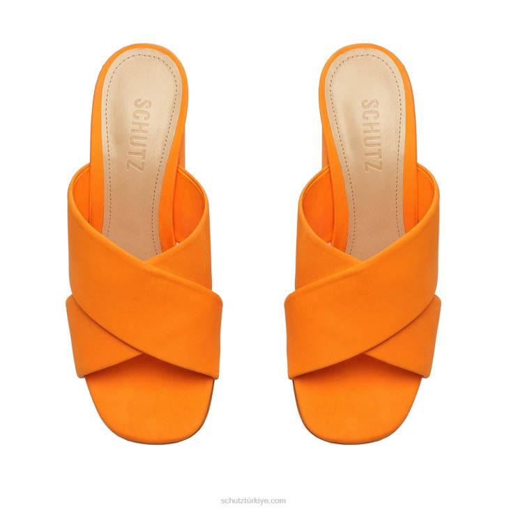 Schutz N42F78callie nubuk sandalet parlak mandalina