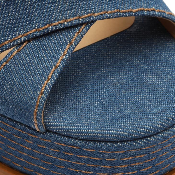 Schutz N42F79keefa yüksek günlük kot sandalet mavi