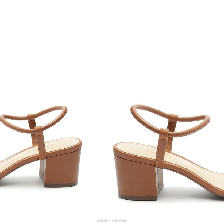 Schutz N42F80gimenez orta deri sandalet yeni ahşap