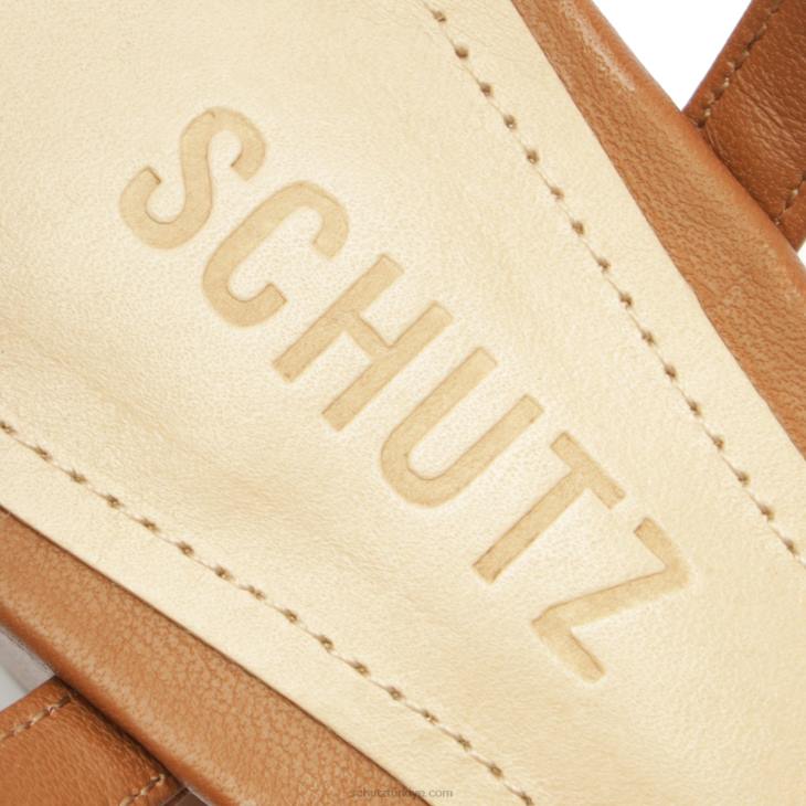 Schutz N42F80gimenez orta deri sandalet yeni ahşap