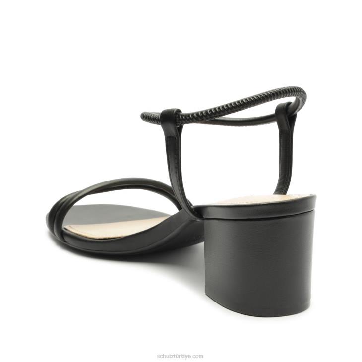 Schutz N42F81gimenez orta deri sandalet siyah