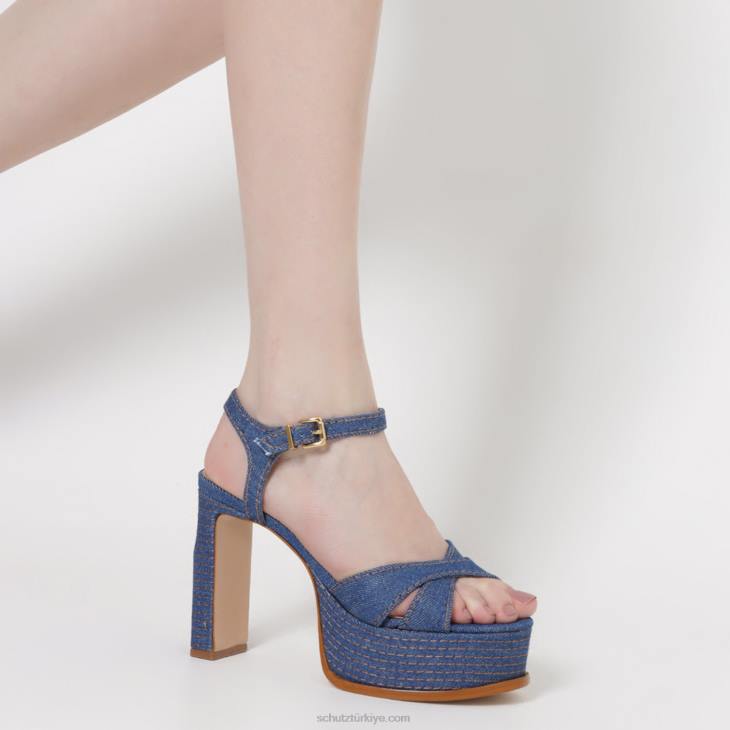 Schutz N42F83keefa rahat kot sandalet mavi