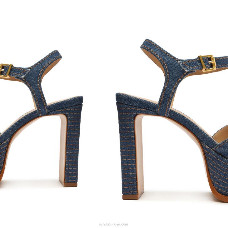 Schutz N42F83keefa rahat kot sandalet mavi