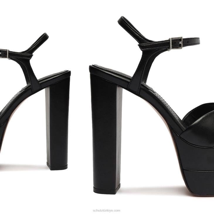 Schutz N42F84keefa yüksek nappa deri sandalet siyah