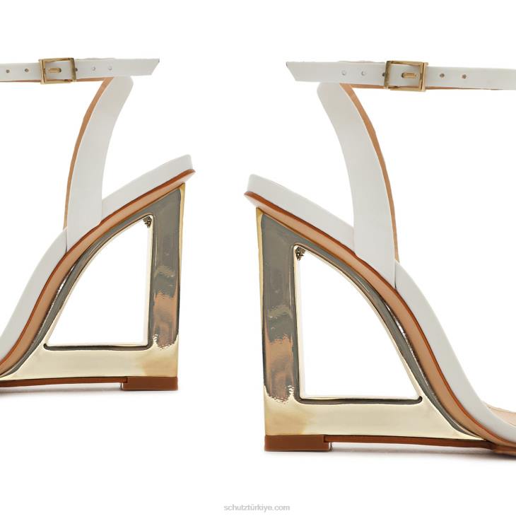 Schutz N42F86filipa rugan sandalet beyaz