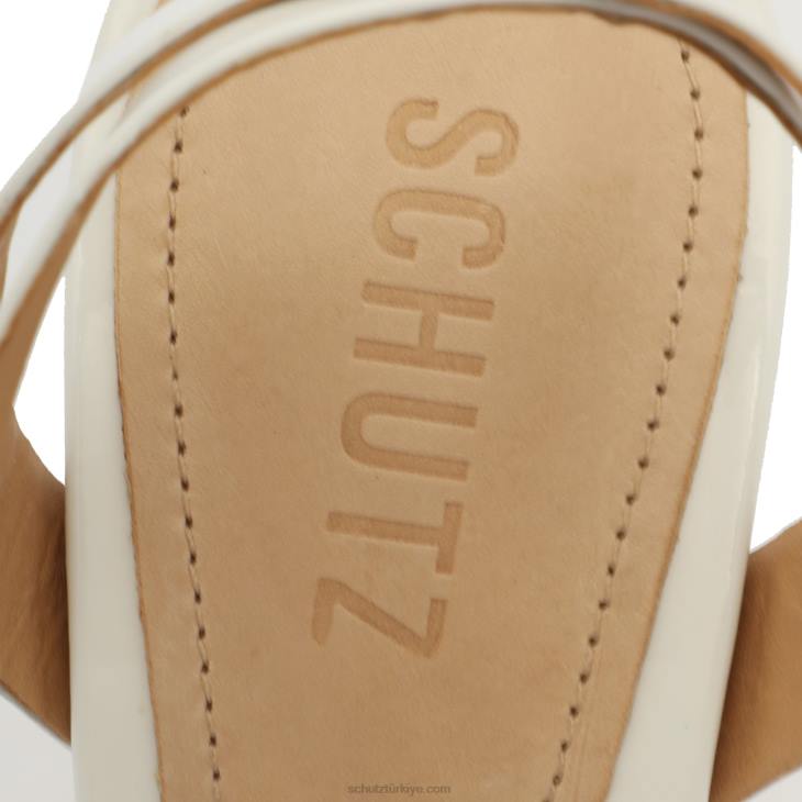 Schutz N42F86filipa rugan sandalet beyaz