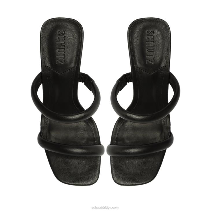 Schutz N42F8ully akrilik napa deri sandalet siyah