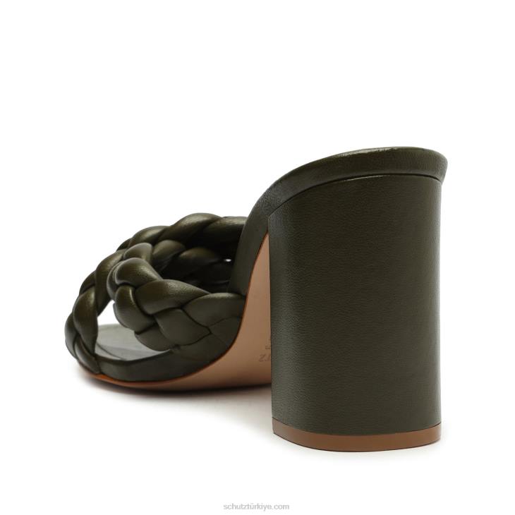 Schutz N42F93cicely blok sandalet askeri yeşil