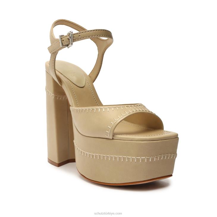 Schutz N42F96lenne indie nappa deri sandalet badem tutkunu