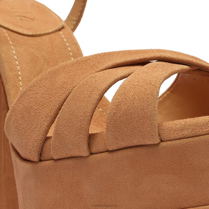 Schutz N42F98keefa yüksek süet sandalet bal beji